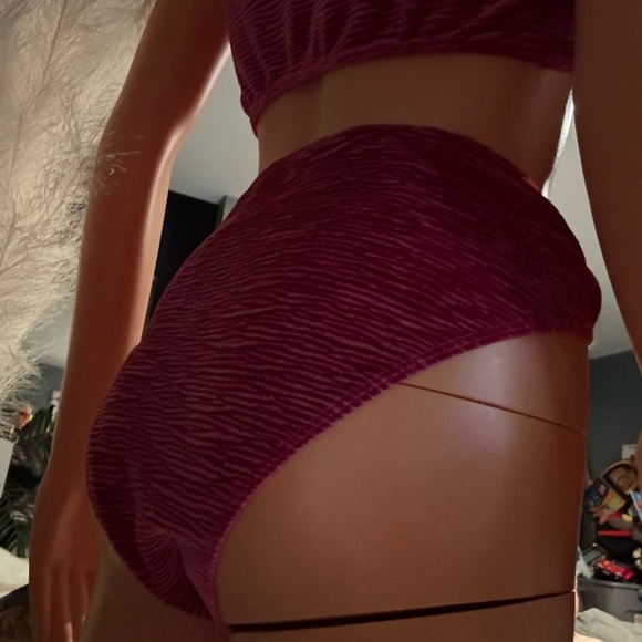 Velvet Twist Bikini Set in Pink - Picture 6 of 8